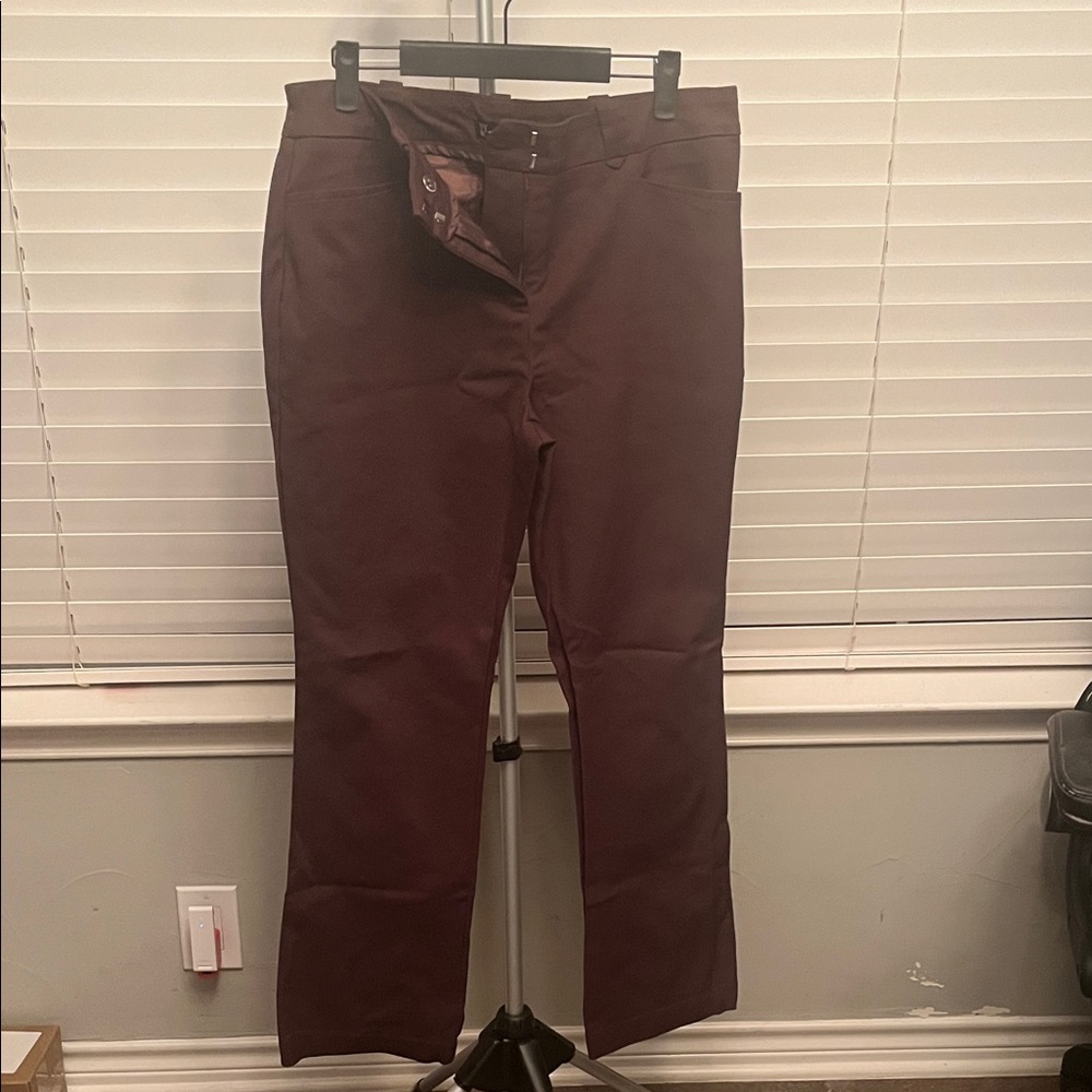 New York & Company Dark Brown Straight Leg Jeans